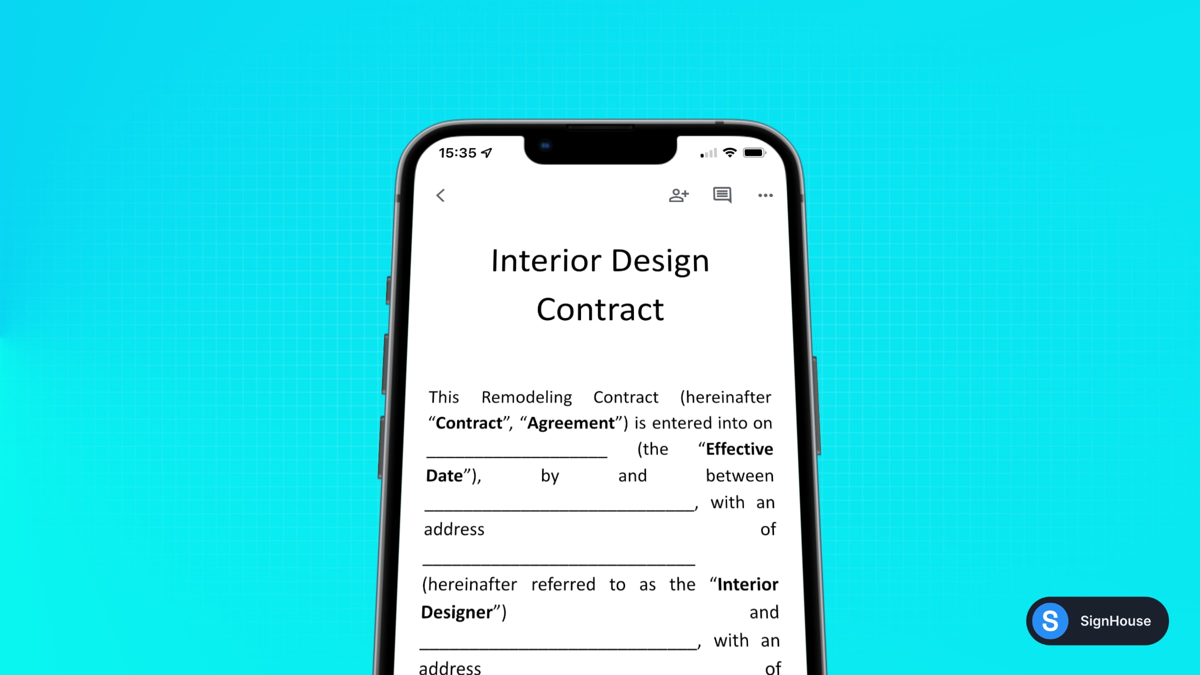 Interior Design Contract Template Free Signhouse